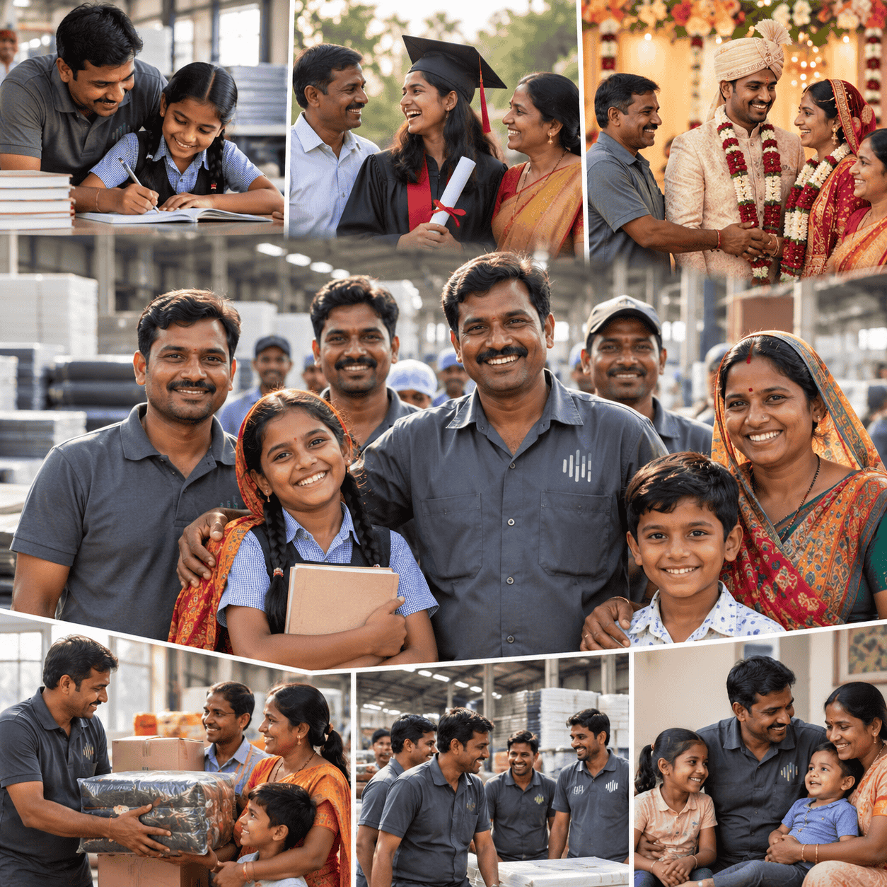 Workers and their families