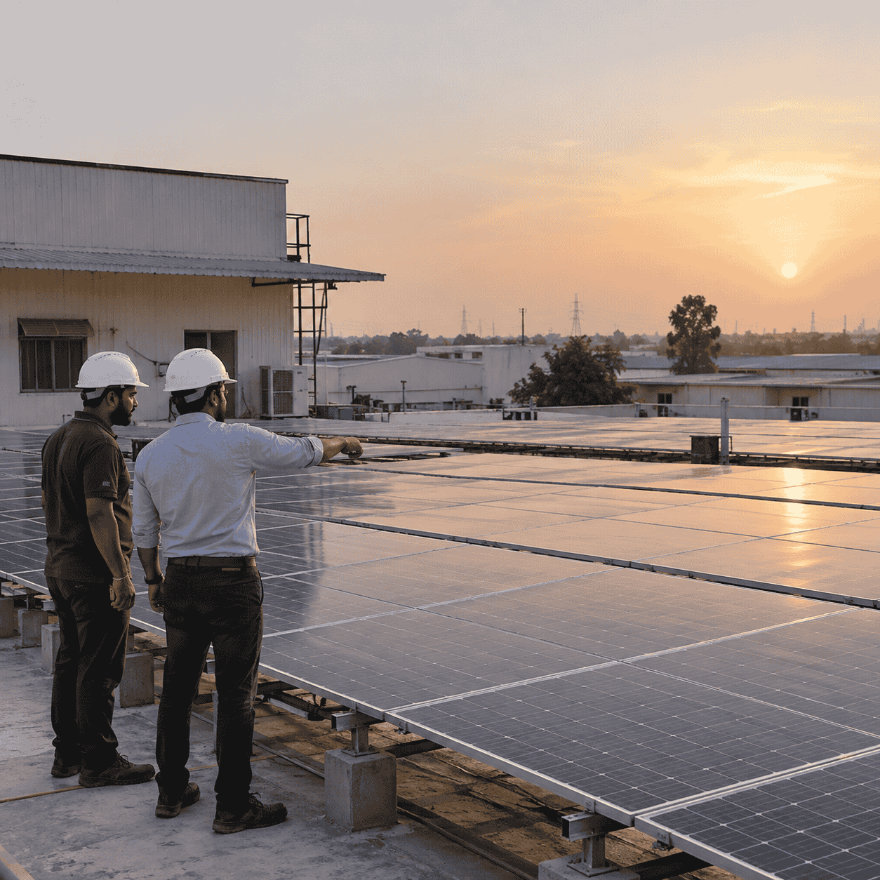 Solar panels at head office and plant