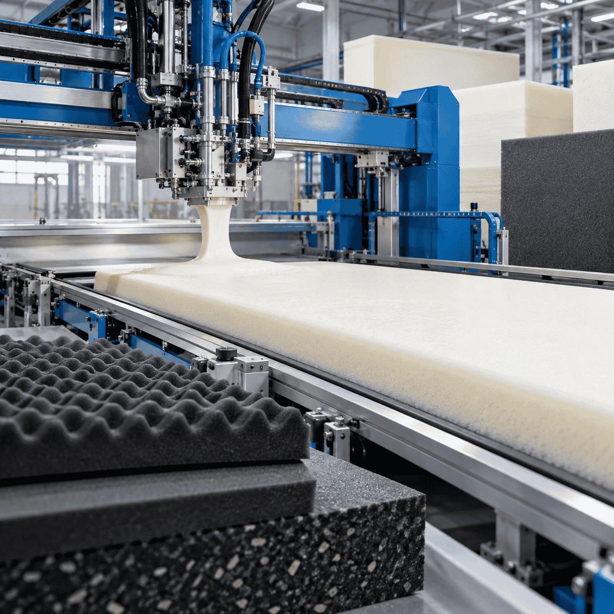 Polyurethane foam line
