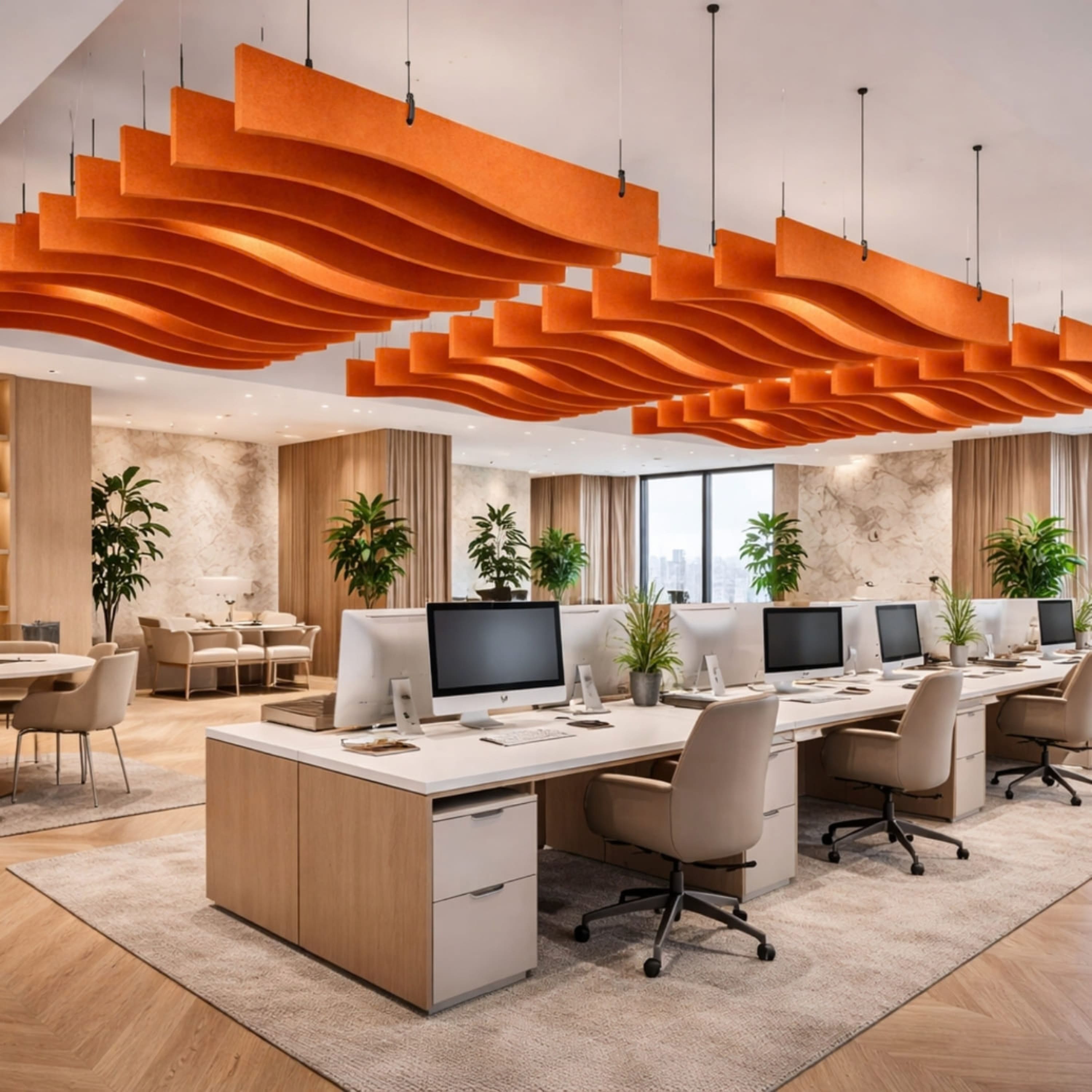 Corporate offices: acoustic ceiling baffles in Nepal