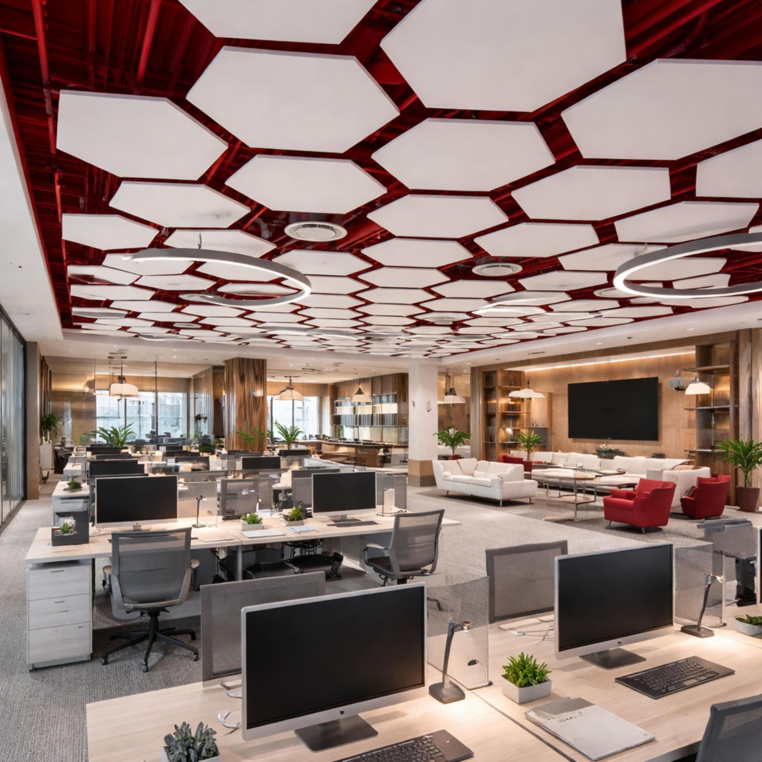 Commercial spaces: acoustic ceiling clouds in Agra