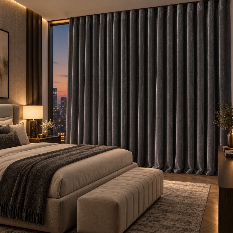 Bedrooms: acoustic curtains in Bihar