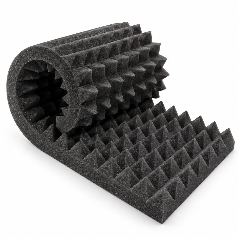 Pyramid: acoustic foam panels in Nepal
