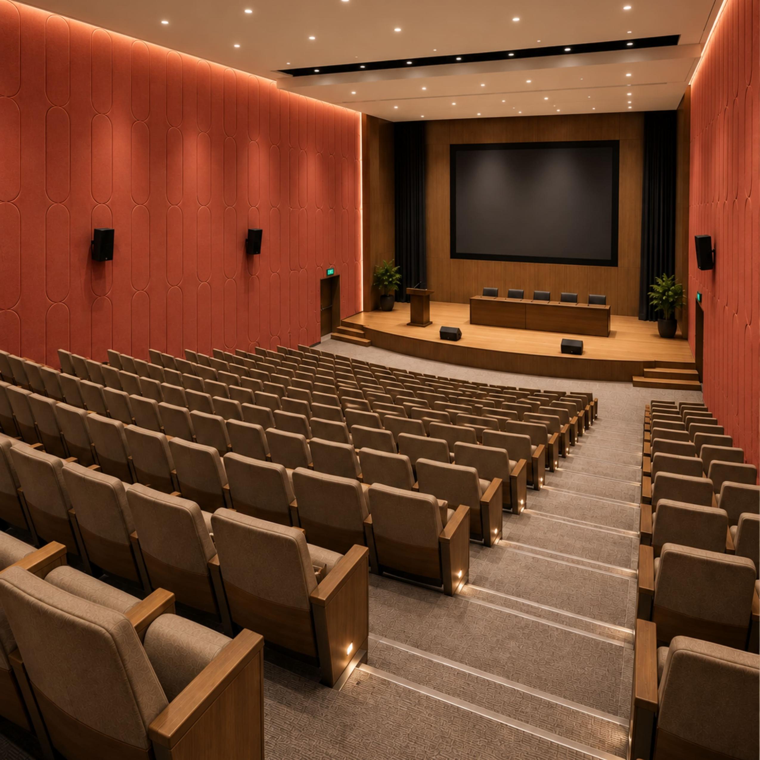 Auditoriums and conference rooms: CNC groove acoustic panels in Bareilly