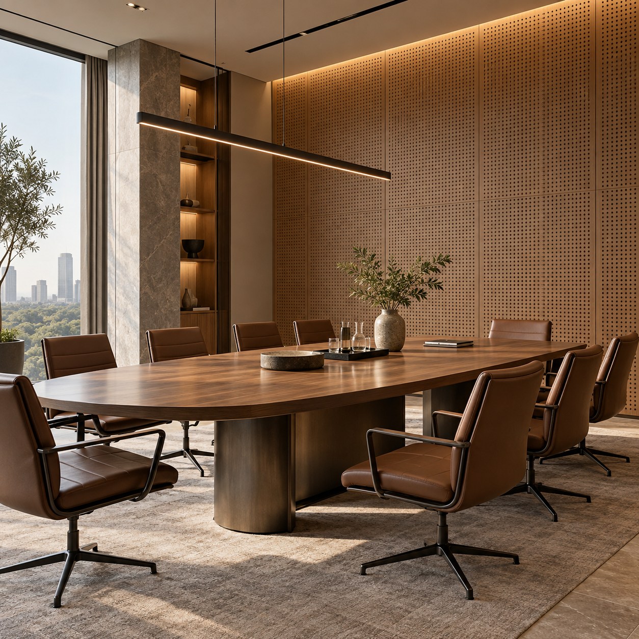 Conference rooms: perforated wooden acoustic panels in Bareilly
