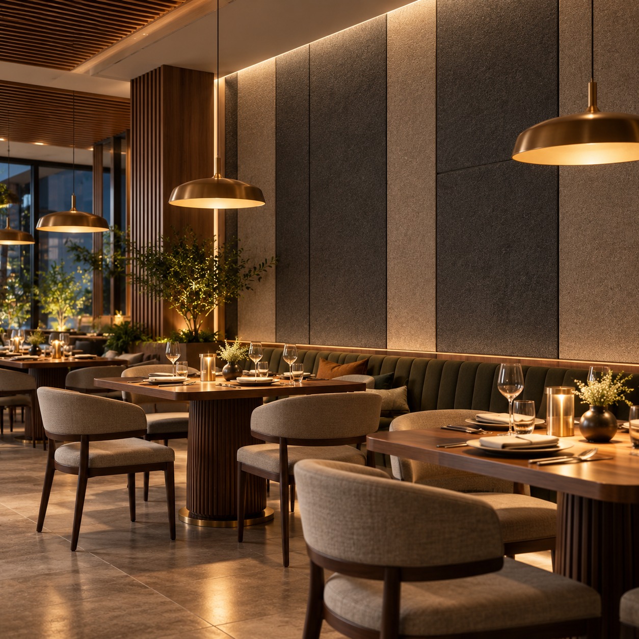 Hospitality: PET acoustic panels in Mundra