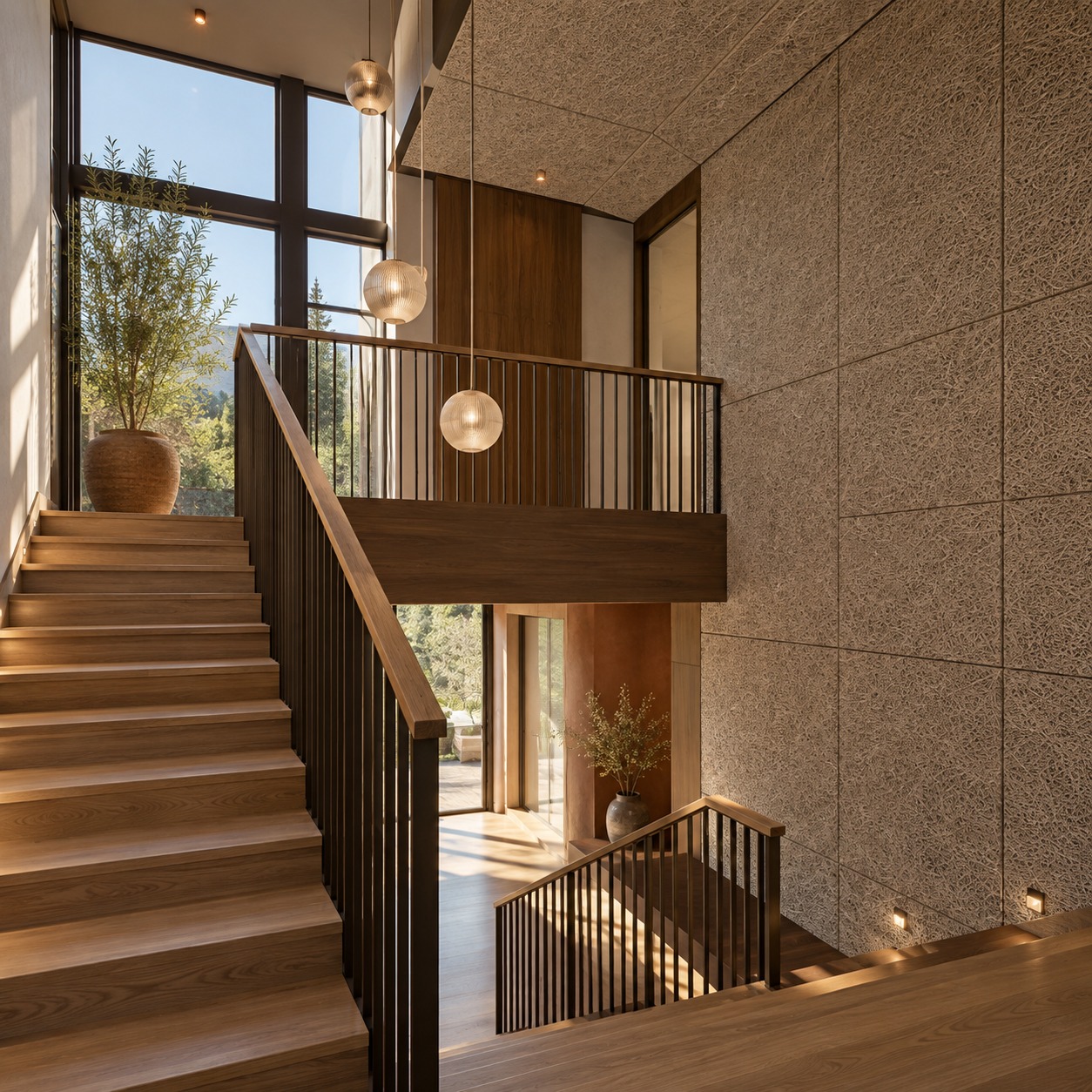 Residential buildings: wood wool acoustic panels in Imphal